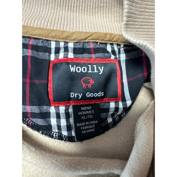 Woolly Dry Goods 1/4 Zip Long Sleeve Elbow Patches Sweatshirt Size XL - Picture 4 of 7